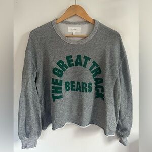 The Great. Bears Cropped Sweatshirt Gray Graphic Crewneck Size 1 Small Cozy